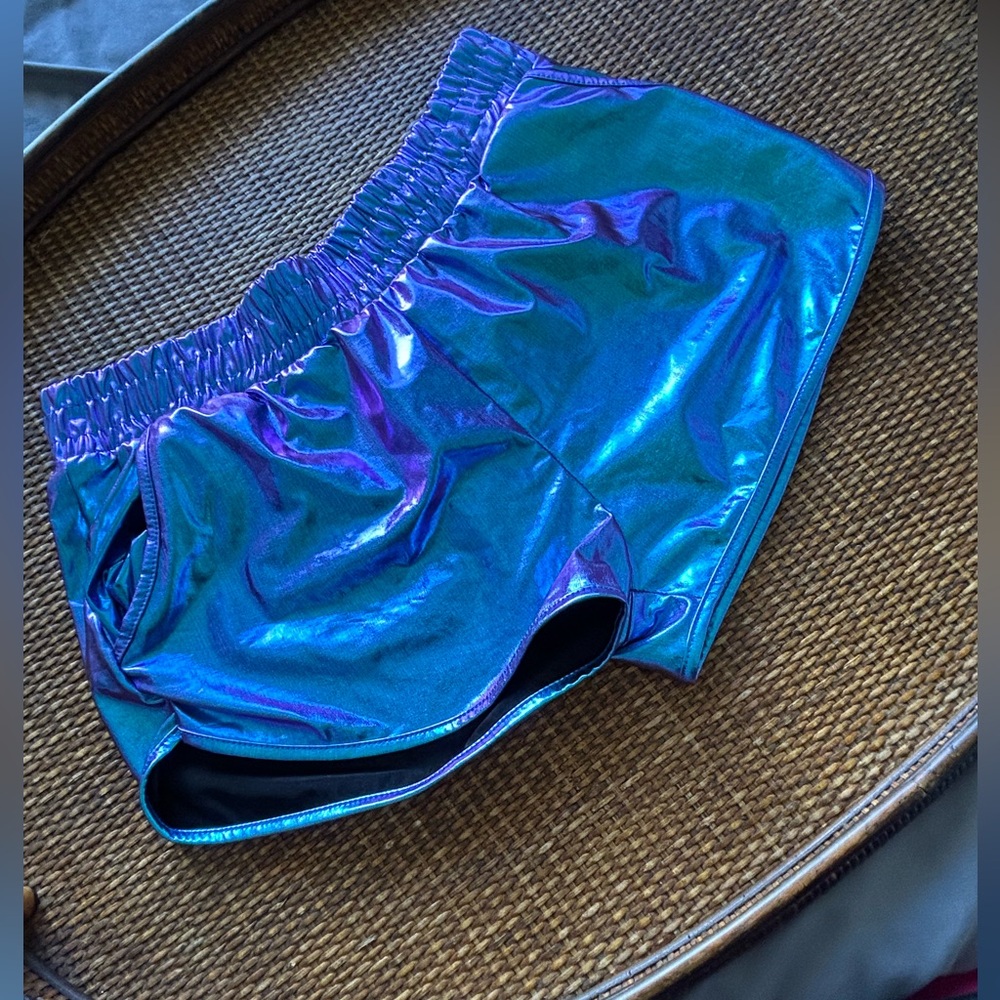 Metallic Blue/purple shorts